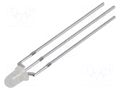 LED; yellow/blue; 3mm; 30°; Front: convex; 1.9÷2.4/2.7÷3.2VDC; 72mW OPTOSUPPLY OSYBPA3132A-1MA