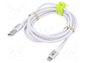 Cable; USB 2.0; Apple Lightning plug,USB A plug; 2m; white; 60W GOOBAY GOOBAY-74512