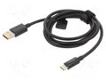 Cable; High Speed,USB 2.0; USB A plug,USB C plug; 1m; black; 100W BASEUS P10320102114-00