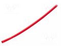 Heat shrink sleeve; glueless; 2: 1; 6.4mm; L: 1m; red; polyolefine BM GROUP BMGBS064SRO