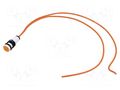 Indicator: LED; prominent; orange; 230VAC; Ø10mm; cables; 300mm POLAM-ELTA LO-D7-230AC/DC/H
