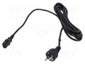 Cable; 3x1mm2; CEE 7/7 (E/F) plug,IEC C13 female; PVC; 5m; black POS POSAC-C13EU50