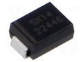 Diode: Schottky rectifying; SMB; SMD; 40V; 1A; reel,tape SMC DIODE SOLUTIONS SK14TR-SMC