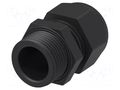 Cable gland; without nut; PG29; IP68; polyamide; black; Entrelec TE Connectivity 1SNG601222R0000
