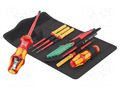 Kit: screwdrivers; insulated,slim; 1kVAC; case; 16pcs. WERA WERA.05006640001