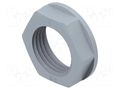 Nut; NPT3/8"; polyamide; 22mm; grey; Thread: inch,NPT; Entrelec TE Connectivity 1SNG607029R0000