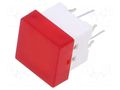 Switch: keypad; Pos: 2; SPST-NO; 0.05A/24VDC; red; LED; red; THT OMRON Electronic Components B3W-9010-R1R