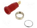 Connector: 4mm banana; socket; 32A; 1kV; red; gold-plated; 33mm HIRSCHMANN T&M SEB2620F6.3RT