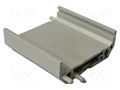 DIN rail mounting bracket; 43x45mm; Body: grey ELBAG DIN-43/45