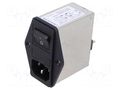 IEC 60320 connector FKID Connector Filter C14 2A STD SCHURTER 4304.5022