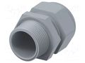Cable gland; without nut; NPT1"; IP68; polyamide; grey; Entrelec TE Connectivity 1SNG601179R0000