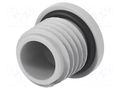 Stopper; M12; 1.5; IP68; polyamide; light grey; Entrelec; 10mm TE Connectivity 1SNG620004R0000