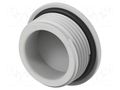 Stopper; M25; 1.5; IP68; polyamide; light grey; Entrelec; 10mm TE Connectivity 1SNG620022R0000