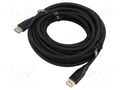 Cable; DisplayPort plug,both sides; PVC; textile; Len: 10m; black VENTION HCCBL