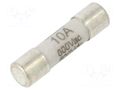 Fuse: fuse; 10A; 500VAC; time-lag; ceramic,cylindrical; 5x20mm BEL FUSE 0ADKC9100-BE