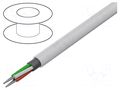 Wire; Alpha Essential High Low Temperature; 2x24AWG; stranded ALPHA WIRE 2821/2-WH001