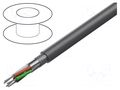 Wire; Alpha Essential C&C; 25x24AWG; PVC; dark grey; 300V; 305m ALPHA WIRE 6360-SL001