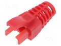 RJ45 plug boot; red MH CONNECTORS MHRJ45SRI-R