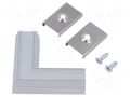 Connector 90°; silver; aluminium; anodized; UNI12 TOPMET TOP-A1910020