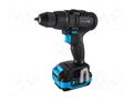 Drill/driver; drilling,screwdriving; 0÷450rpm,0÷1650rpm; 18VDC HÖGERT TECHNIK HT2E244-B12DD