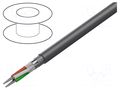 Wire; Xtra Guard® 1; 19x24AWG; PVC; dark grey; 300V; 30.5m; 100ft ALPHA WIRE 5304C-SL005