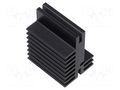 Heatsink: extruded; T; universal; black; L: 37.5mm; W: 30mm; H: 45mm FISCHER ELEKTRONIK SK639/37.5/SA