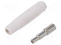 Connector: 4mm banana; socket; 16A; 60VDC; white; nickel plated HIRSCHMANN T&M KUN30WE