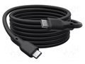 Cable; USB 4.0; USB C plug,both sides; nickel plated; 0.5m; black DIGITUS AK-300344-005-S