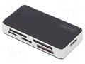 Card reader: memory; USB B micro socket; USB 3.0; black,silver DIGITUS DA-70330-1