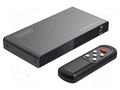 Switch; HDCP 2.2,HDMI 2.1; black; Out: HDMI socket DIGITUS DS-55333