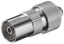 Coaxial Coupling with Screw Fixing - screwable metal coaxial plug 11480