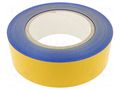 Tape: marking; blue; L: 50m; W: 75mm; self-adhesive; PVC FATH FA-0203T07555