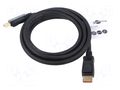 Cable; DisplayPort plug,both sides; PVC; Len: 2m; black; Core: Cu Goobay GOOBAY-74761