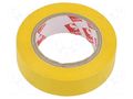Tape: electrical insulating; W: 15mm; L: 10m; Thk: 0.13mm; yellow SCAPA SCAPA-2702-15Y
