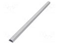 Closed cable trunkings; silver; L: 1.1m; W: 50mm; H: 26mm; aluminium Goobay GOOBAY-90668