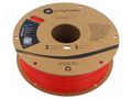 Filament: PLA; 1.75mm; red; 190÷230°C; 1kg; Table temp: 45°C POLYMAKER PA02004