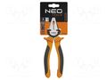 Pliers; for gripping and cutting,universal; 160mm NEO TOOLS NEO-01-010