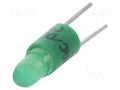 LED lamp; green; BI-PIN; 24VDC; 24VAC; plastic; 3mm; Leads: 2pin CML INNOVATIVE TECHNOLOGIES 15015351