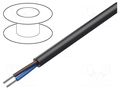 Wire; SiHF UL/CSA; 2x0.5mm2; Cu; stranded; silicone; black HELUKABEL SIHF-UL-2X0.5