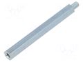 Screwed spacer sleeve; 70mm; hexagonal; steel ALUTRONIC DI647/70