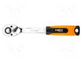 Rattle; 3/8"; with switch; 195mm; Teeth: 72 NEO TOOLS NEO-08-507