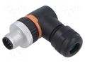 Connector: M12; plug; PIN: 8; male; 30V; angled 90°; IP67; for cable LAPP 381166337