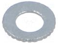 Washer; internally serrated; M3; D=6mm; h=0.9mm; spring steel BOSSARD B3/BN80598