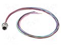 Connector: M12; socket; female; 1.5A; 30V; PIN: 12; IP67; straight LUTRONIC 1220-12-T16CW-05M