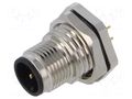 Connector: M12; socket; male; 2A; 60V; PIN: 5; IP67; straight; THT LUTRONIC 1231-05-T9CP