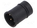 Connector: M12; contact insert; male; 4A; 250V; PIN: 3; IP67 LUTRONIC 1239-03-T0CB