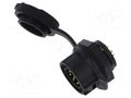 Connector: circular; socket; male; 02; 5A; 250V; PIN: 8; IP67; plastic LUTRONIC 2430-08-T18-CB-100