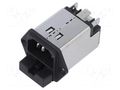 Connector: AC supply; socket; male; 4A; 250VAC; C14 (E); 5220 SCHURTER 5220.0423.1
