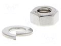 Nut M6; Kit: spring washer; stainless steel OMRON F03-03-SUS304
