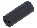 Spacer sleeve; LED; Øout: 3.9mm; ØLED: 3mm; L: 10mm; black; PVC BIVAR ELM5-10MM